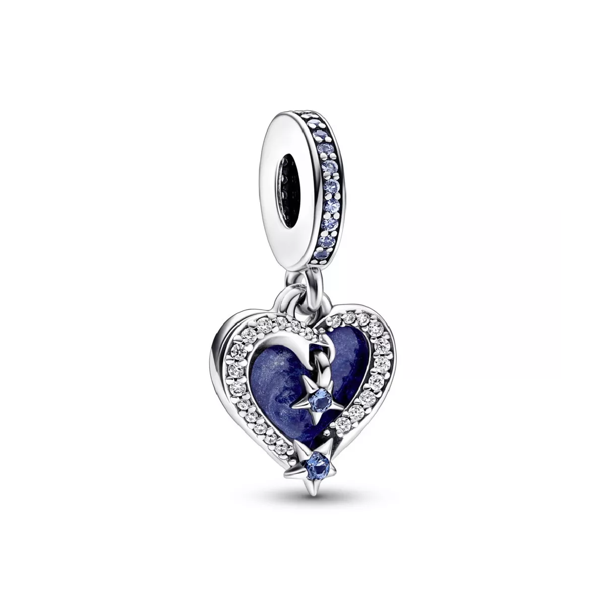 Charm Pandora cor estrelles esmalt blau zircon - 792356C01