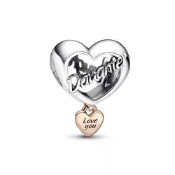 Charm Pandora cor Daughter-filla plata I love you - 782327C00