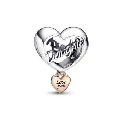 Charm Pandora cor Daughter-filla plata I love you - 782327C00