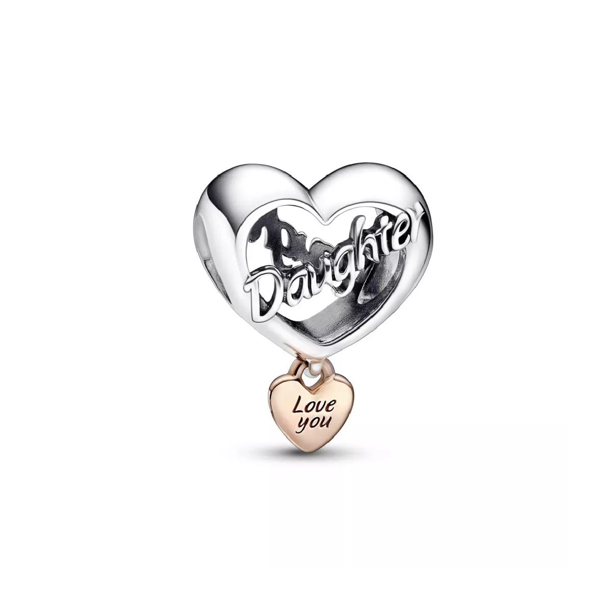 Charm Pandora cor Daughter-filla plata I love you - 782327C00