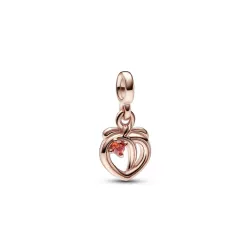 Charm Pandora Me plata rose 14k cor zircon vermell - 781212C01