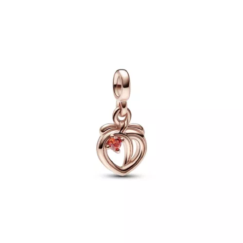 Charm Pandora Me plata rose 14k cor zircon vermell - 781212C01