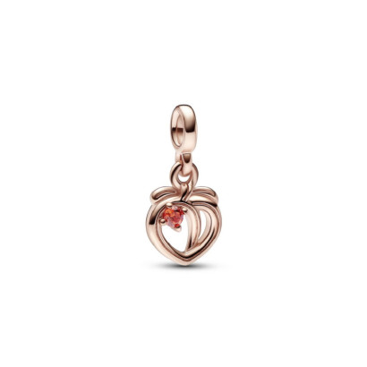 Charm Pandora Me plata rose 14k cor zircon vermell - 781212C01