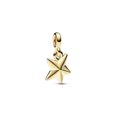 Charm Pandora Me gold-plated 14k estrella esmalt blau - 762299C01