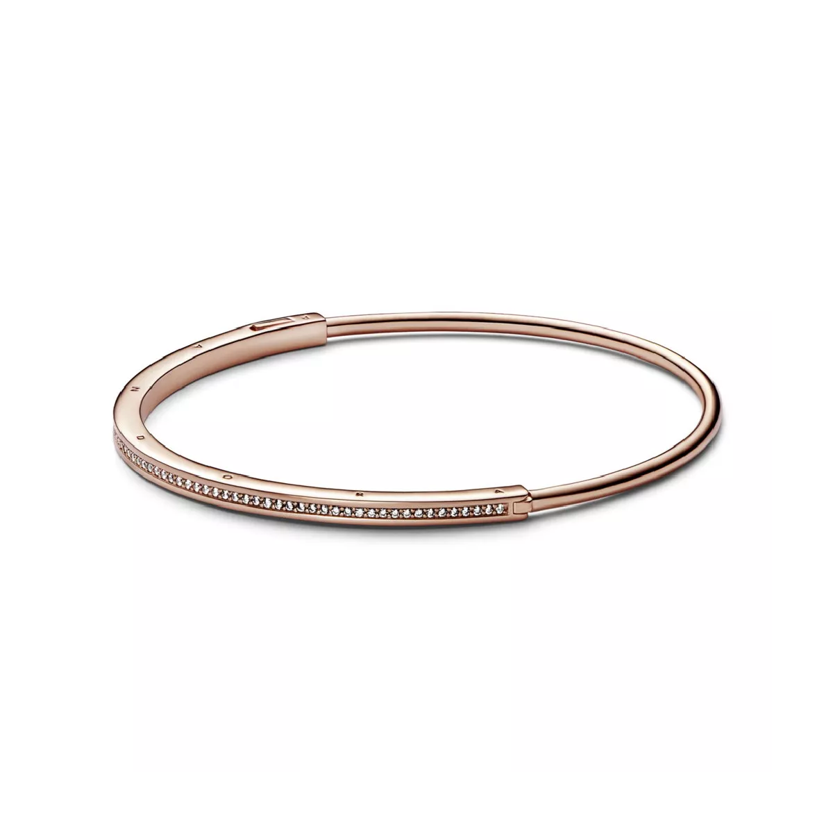 Polsera rigida Pandora plata rose i zircon - 582313C01