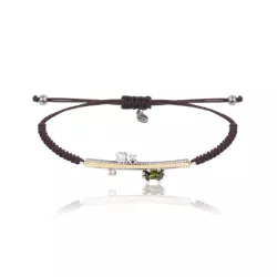 Pulsera Sunfield oro, plata, circon color con nylon - PU064111