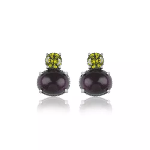 Arracades Sunfield plata turmalina rosa  zircon verd - PE064120/20