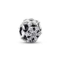 Charm Pandora Herbarium plata zircon - 792383C01