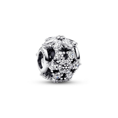 Charm Pandora Herbarium plata circon - 792383C01