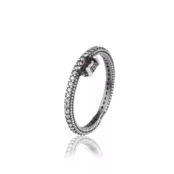 Anell Sunfield plata zircon granat - AN064175