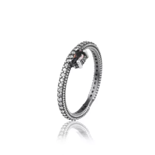 Anell Sunfield plata zircon granat - AN064175