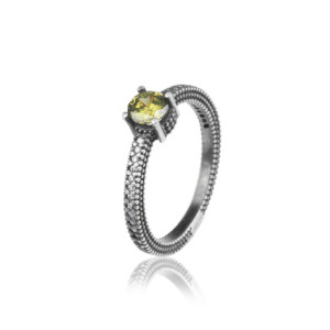 Anell Sunfield plata zircon peridot - AN064180/20