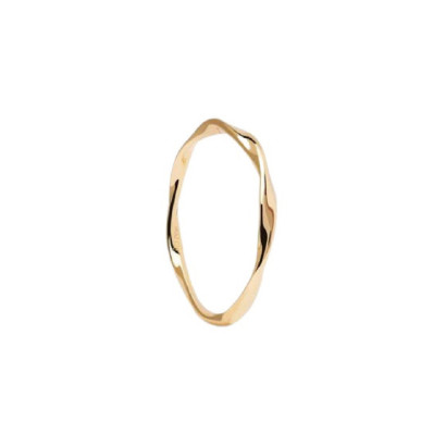 Anillo Pdpaola Spiral plata gold plated - AN01-804