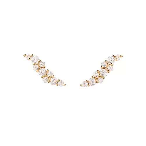 Arracada Pdpaola Natura plata gold plated zircon - AR01-808-U