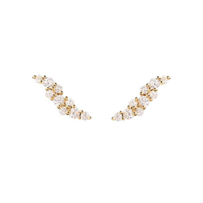 Arracada Pdpaola Natura plata gold plated zircon - AR01-808-U