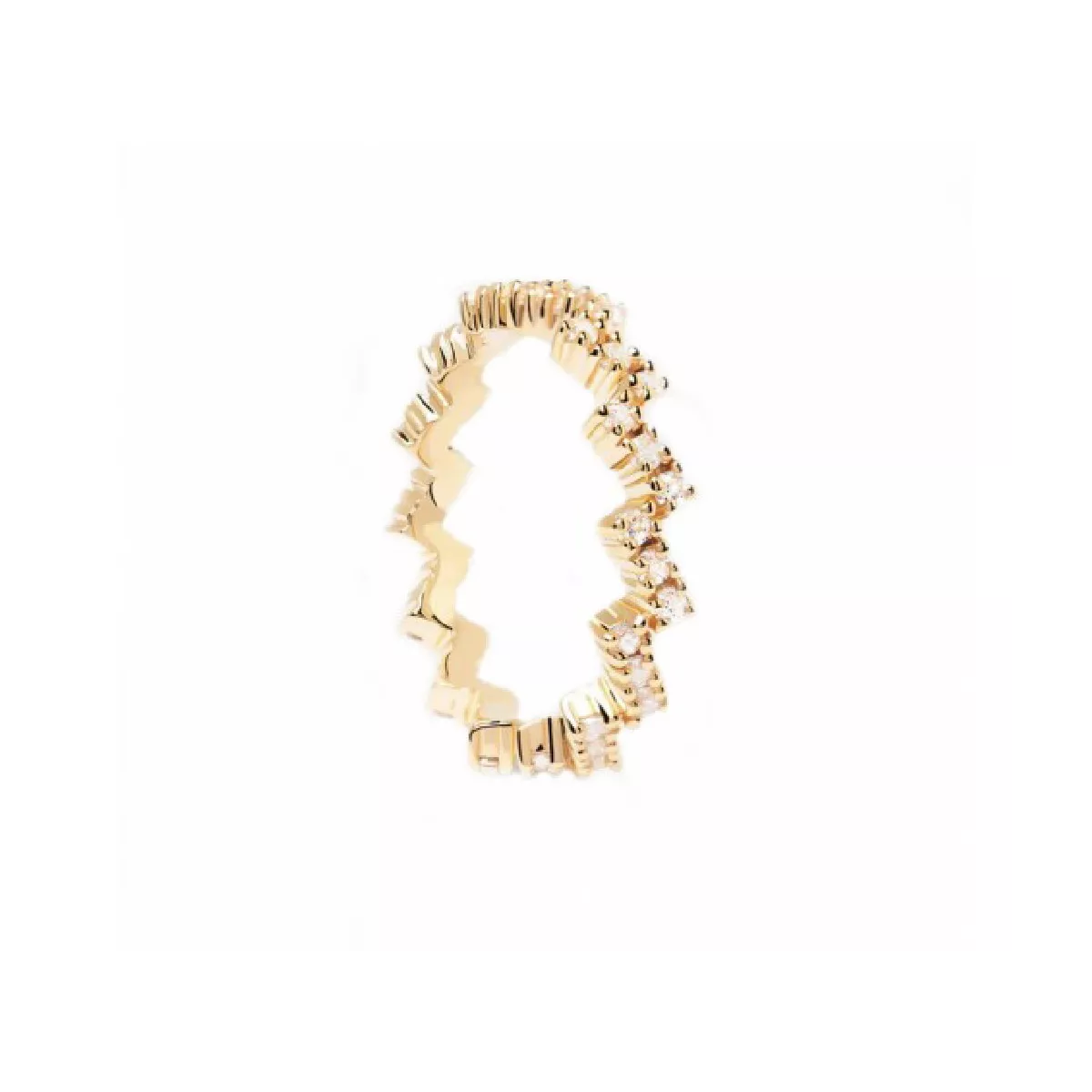 Anell Pdpaola The Zipper gold plated zircon - AN01-685