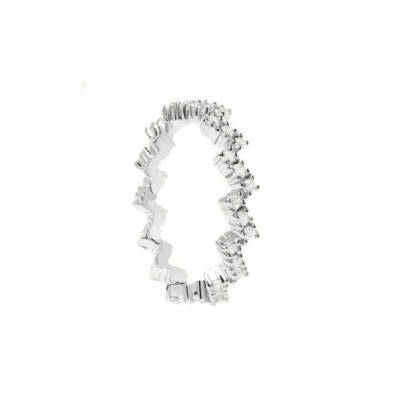 Anillo Pdpaola The zipper plata circon - AN02-685