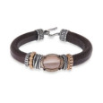 Polsera Platadepalo plata bronze cuir - WB276X Polsera Platadepalo plata bronze cuir - WB276X
