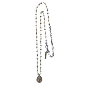 Colgante Platadepalo plata rosario pirita - WN117X.