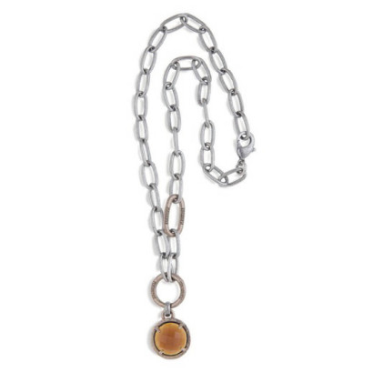 Collar Platadepalo platejat anelles - WN129X