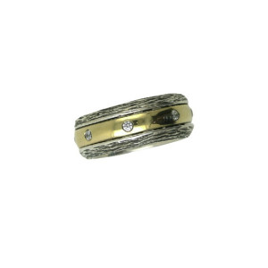 Anillo Styliano plata oro circon tipo aro - AR1165