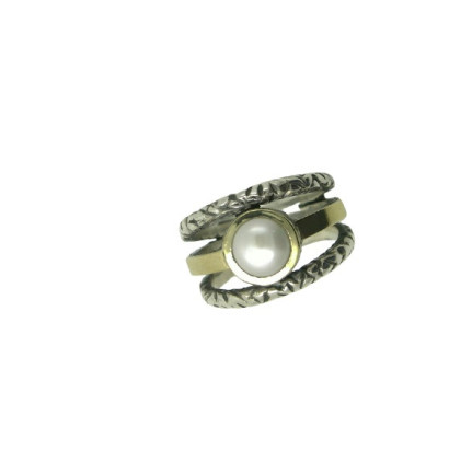 Anell Styliano plata or i perla - ASP1651P