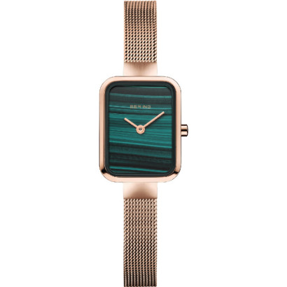 Reloj Bering Classic ip rose esfera malaquita 20mm - 14520-368