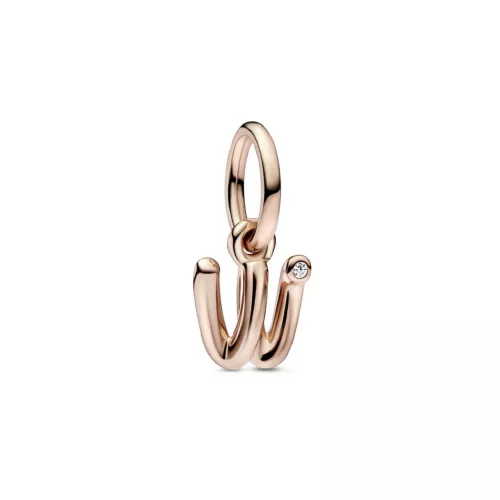 Charm Pandora inicial W rose 14k zircon - 782481C01