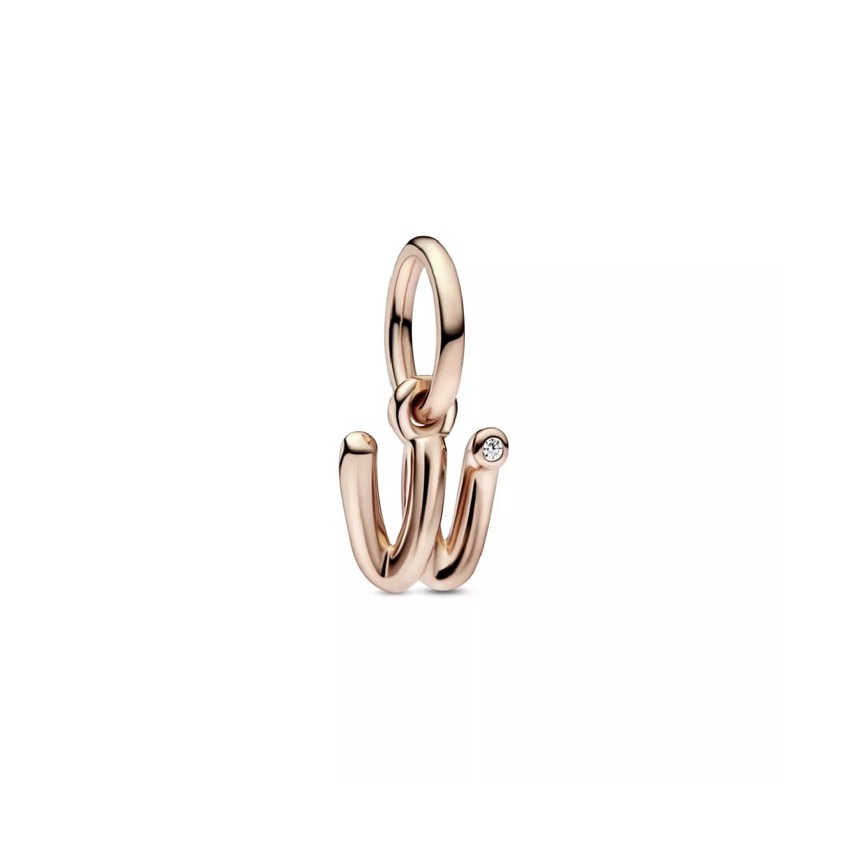 Charm Pandora inicial W rose 14k zircon - 782481C01