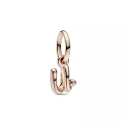 Charm Pandora inicial U rose 14k zircon - 782479C01
