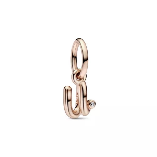 Charm Pandora inicial U rose 14k zircon - 782479C01