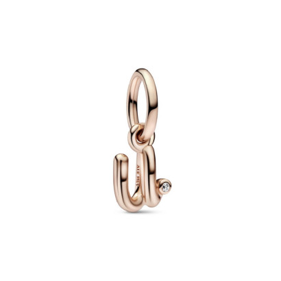 Charm Pandora inicial U rose 14k zircon - 782479C01