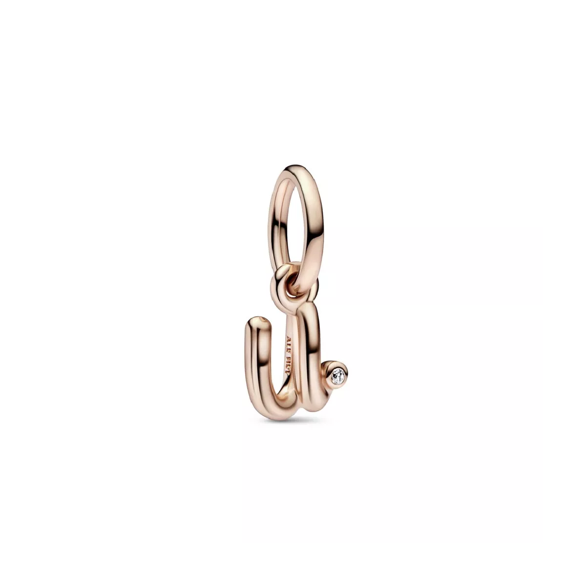 Charm Pandora inicial U rose 14k zircon - 782479C01