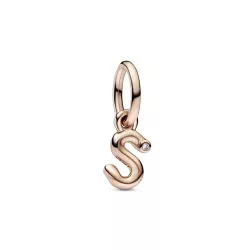 Charm Pandora inicial S rose 14k zircon - 782478C01