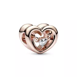 Charm Pandora plata cor 14k rose gold plated zircon - 782493C01