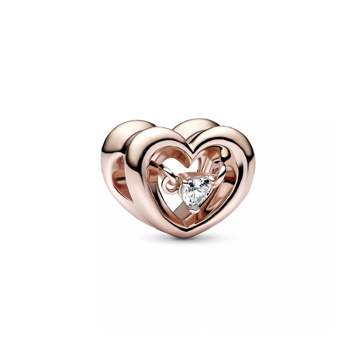 Charm Pandora plata cor 14k rose gold plated zircon - 782493C01