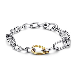 Pulsera Pandora plata y cierre corazon 14k gold plated - 562527C00