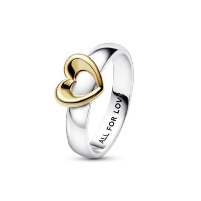 Anillo Pandora plata corazon 14k gold-plated - 162504C00