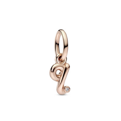 Charm Pandora inicial Q rose 14k zircon - 782476C01