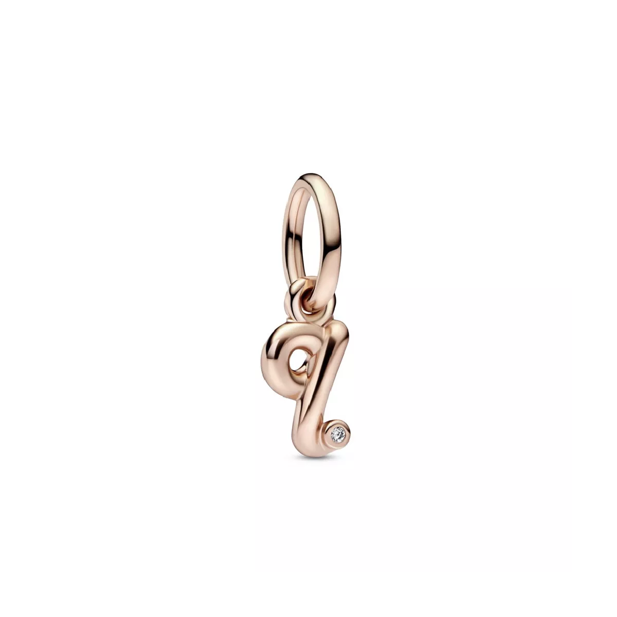 Charm Pandora inicial Q rose 14k zircon - 782476C01