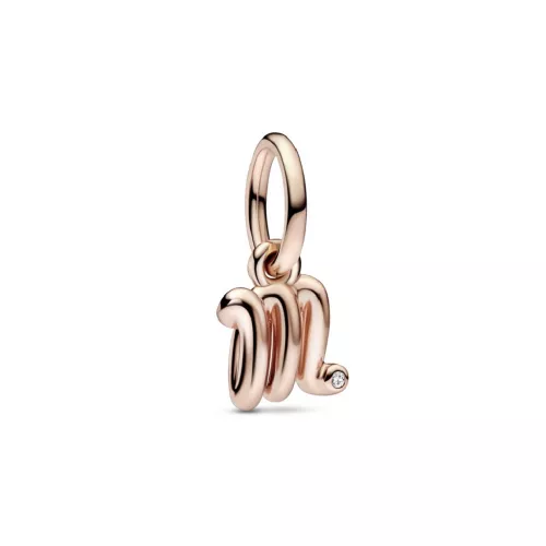 Charm Pandora inicial M rose 14k zircon - 782474C01