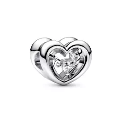 Charm Pandora cor obert plata zircon - 792493C01