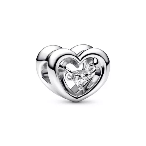 Charm Pandora cor obert plata zircon - 792493C01
