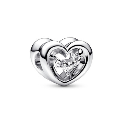 Charm Pandora cor obert plata zircon - 792493C01