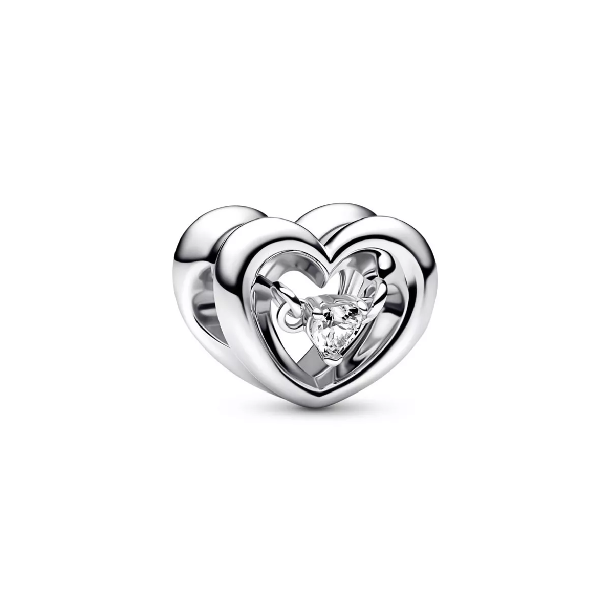 Charm Pandora cor obert plata zircon - 792493C01