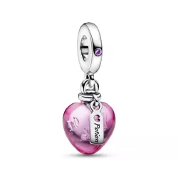 Charm Pandora cor murano rosa plata - 792509C01