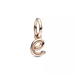 Charm Pandora inicial E rose 14k zircon - 782463C01