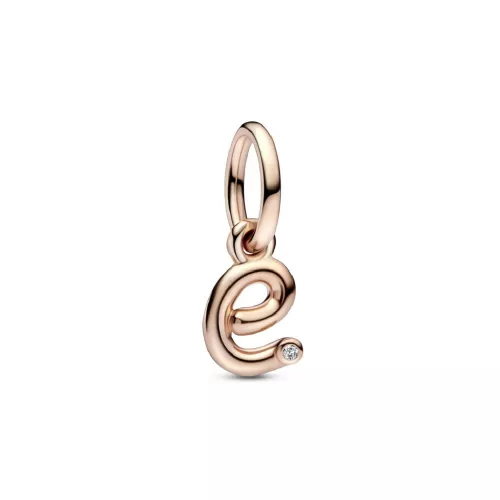 Charm Pandora inicial E rose 14k zircon - 782463C01