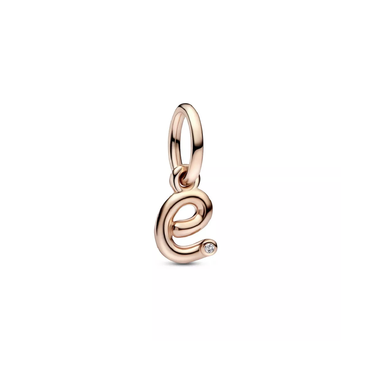 Charm Pandora inicial E rose 14k zircon - 782463C01