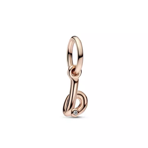 Charm Pandora inicial B rose 14k zircon - 782459C01